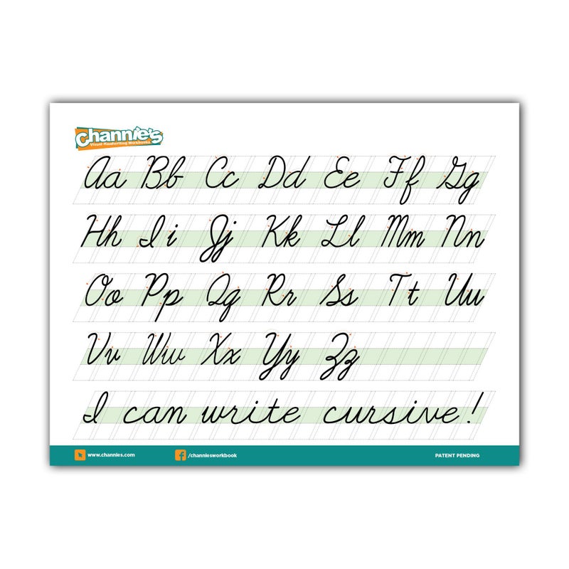 Channie's Channieâ€™s Easy Peasy Cursive Handwriting Workbook for Kids, Tracing & Cursive Writing Practice Book, 80 Pages Front & Back, 40 Sheets, Grades 1st â€“ 3rd, Size 8.5â€ x 11â€ - Image 3